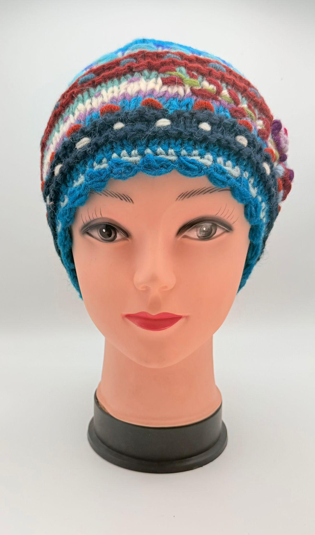 Hand-Knitted Wool Beanie Hat - Image 2