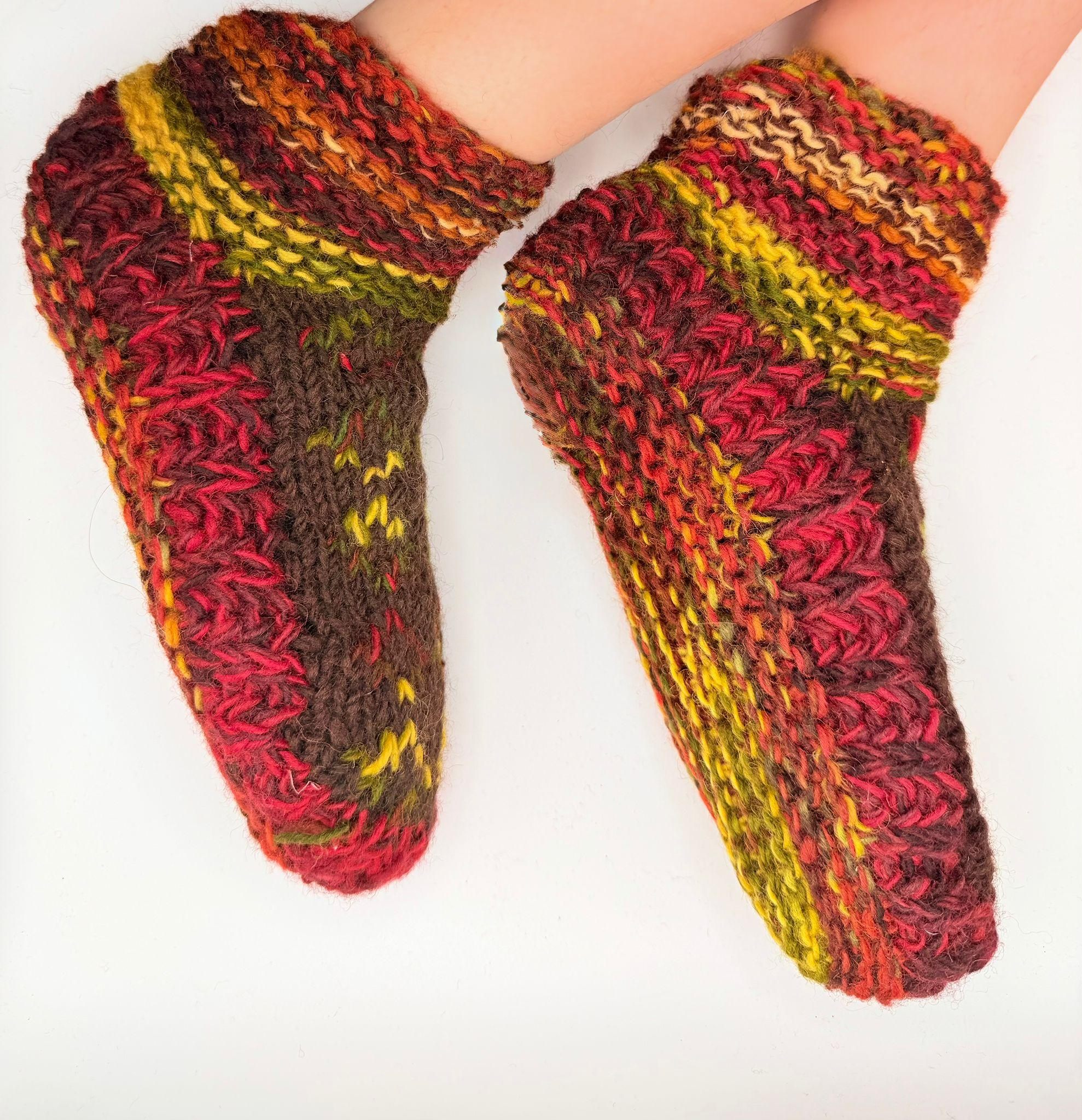 Socks Gift Hand Knitted Sherpa Wool - Image 4