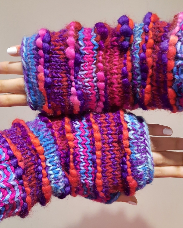 Gloves Gift Hand Knitted Sherpa Woollen