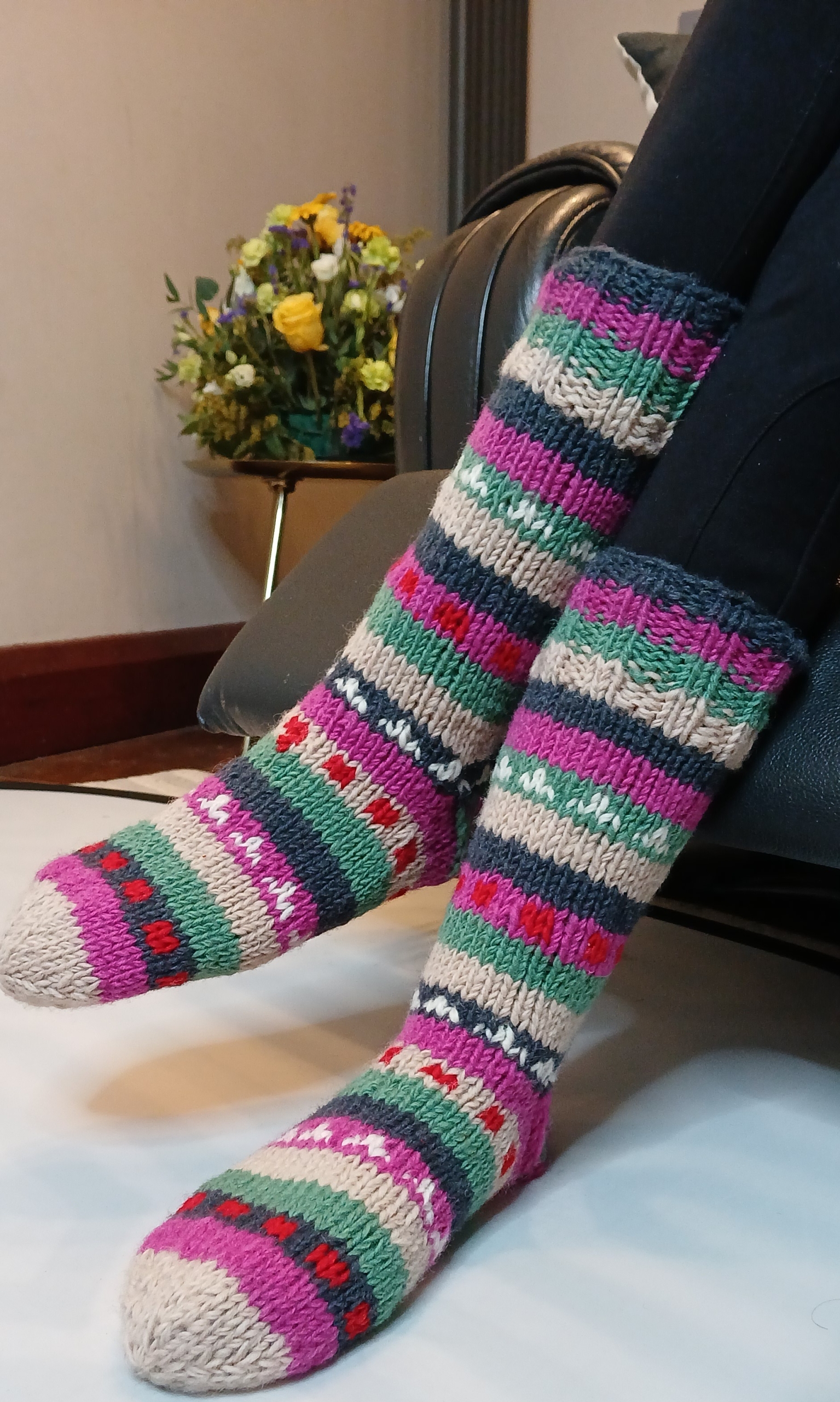 Hand-Knitted Himalayan Wool Socks